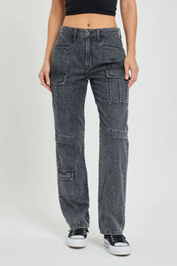 Tracey Charcoal Cargo Jeans