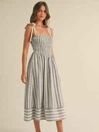 Chloe Striped Midi Dress
