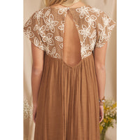 Sophia Embroidered Gauzy Dress