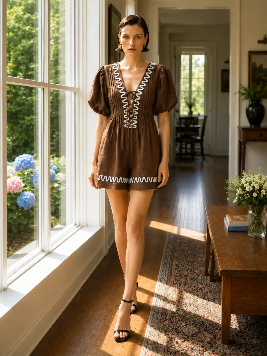 Chesney Chocolate Detail Romper