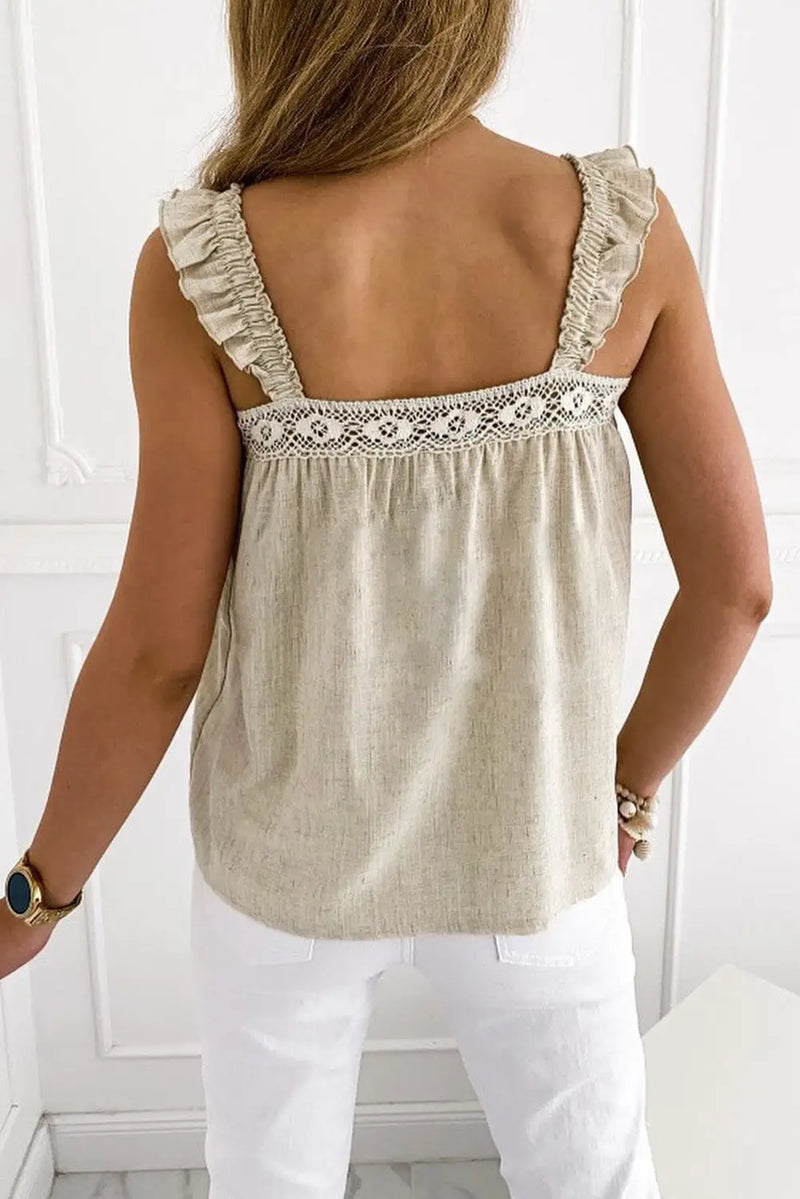 Ashley Ruffle Strap Tank