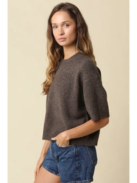 Parker Half Sleeve Sweater - Brown