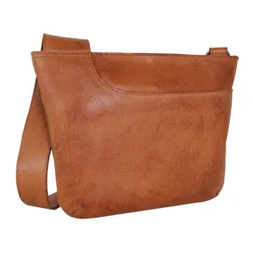 Arden Leather Crossbody Bag - Cognac