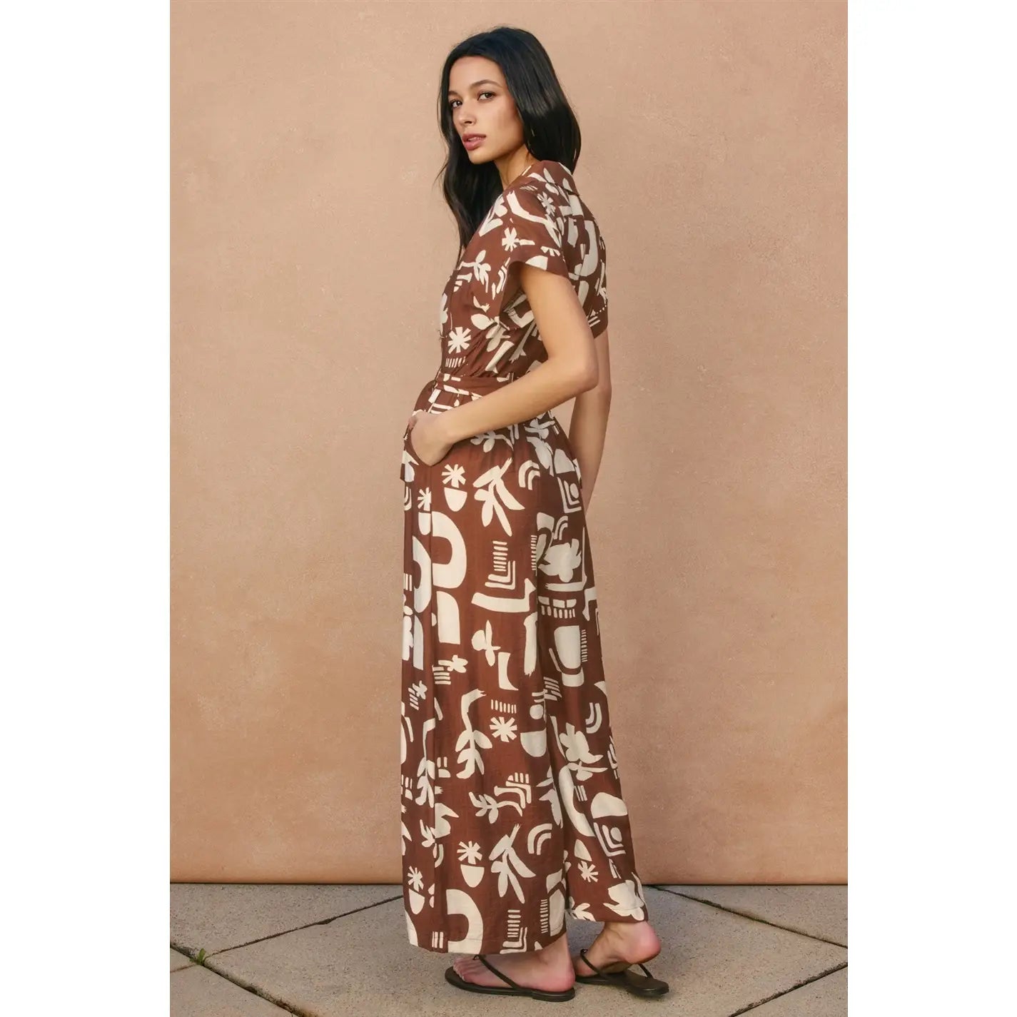 Sun and Clay Collared Jumpsuit