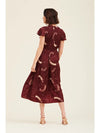 Audra Burgandy Midi Dress