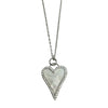 Silver White Shell Heart Necklace