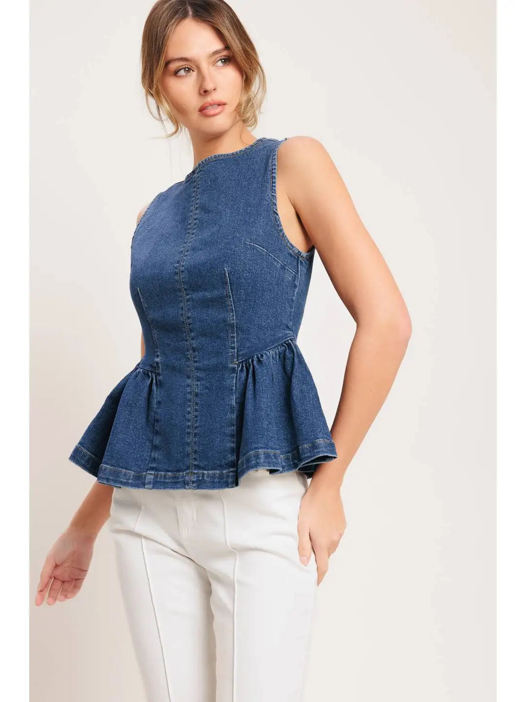 Mindy Denim Top