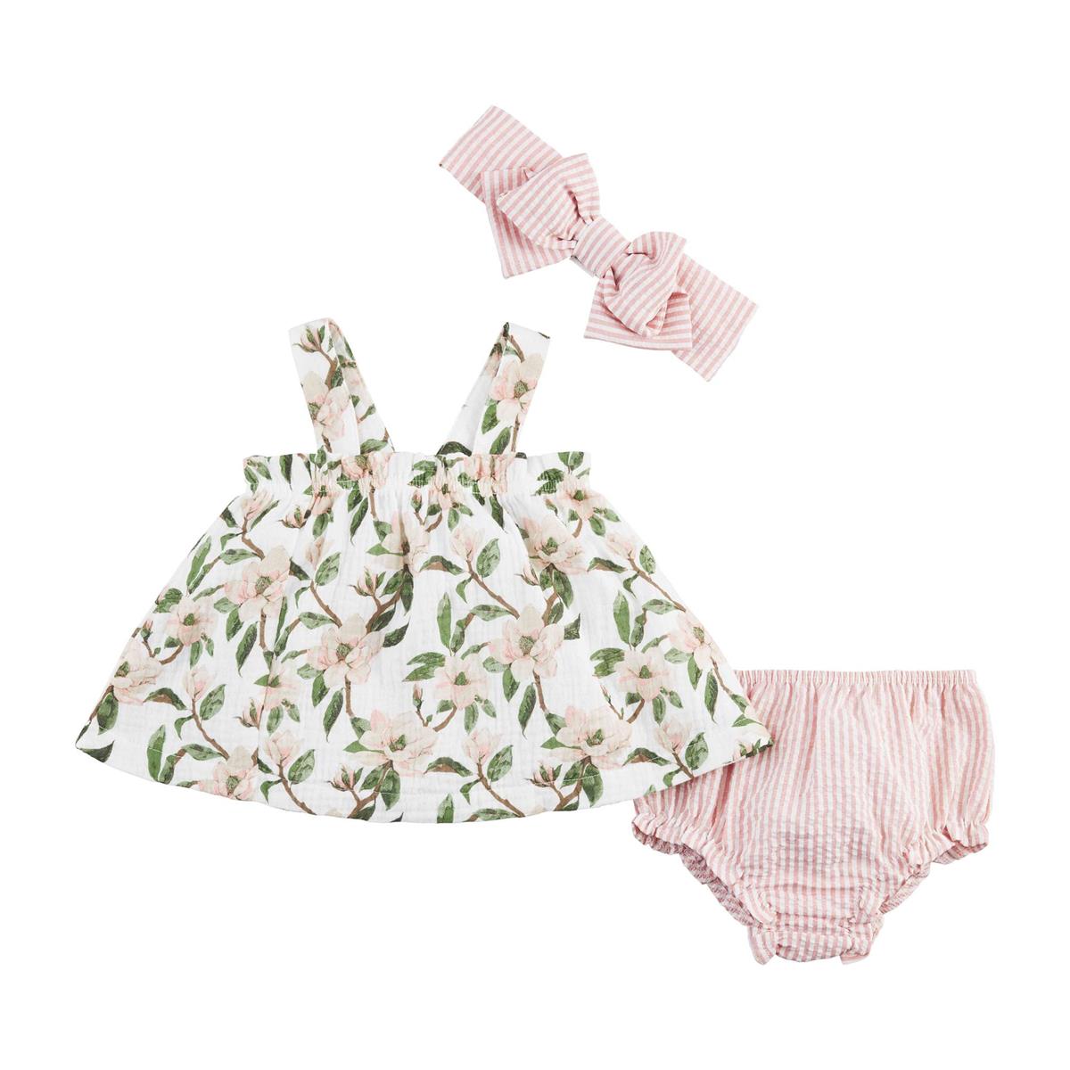 Magnolia Pinafore and Headband Set