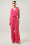 Pink Wide Leg Trousers