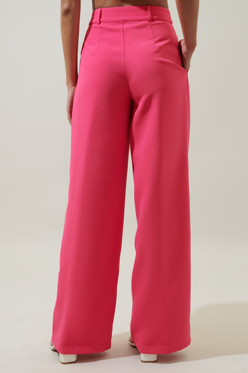 Pink Wide Leg Trousers