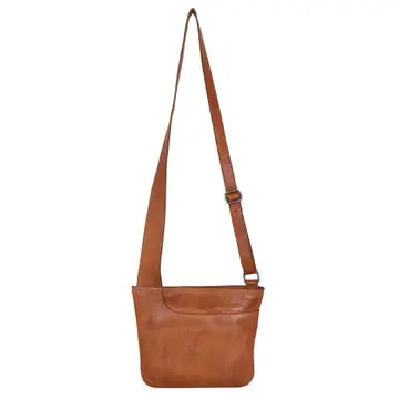 Arden Leather Crossbody Bag - Cognac