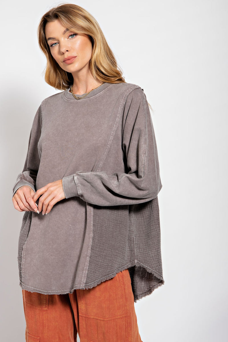 Mocha Mineral Washed Tunic