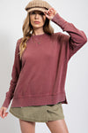 Misty Burgundy Pullover