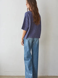 Allison Short Sleeve Boxy Knit Sweater
