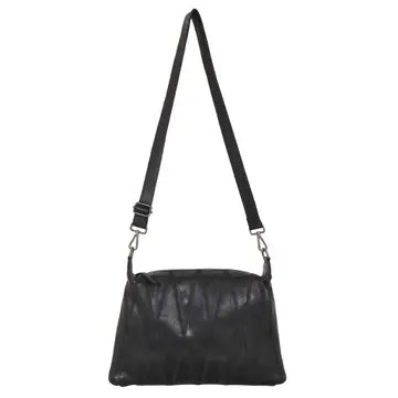Avery Diamond Leather Crossbody - BLK