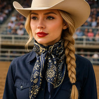 Wild Rag -Royal Blue and Cream