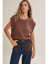 Reagan Exposed Seam Sweater - october