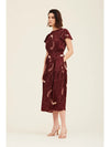 Audra Burgandy Midi Dress