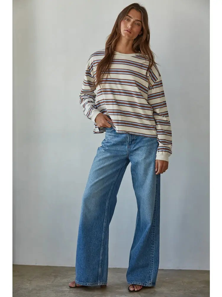 Mandy Stripe Long Sleeve Top