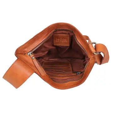 Arden Leather Crossbody Bag - Cognac