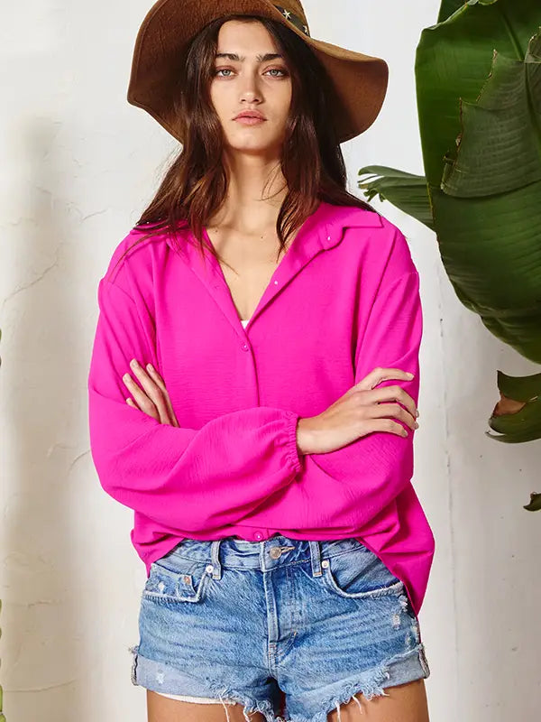 Mila Hot Pink Blouse