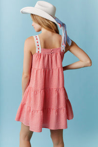 Avery Red Checker Dress