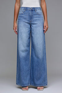 Hidden- Medium Wash Wide Leg Jean