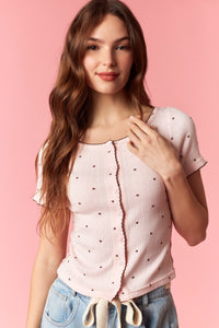 Misty Polka Dot Top