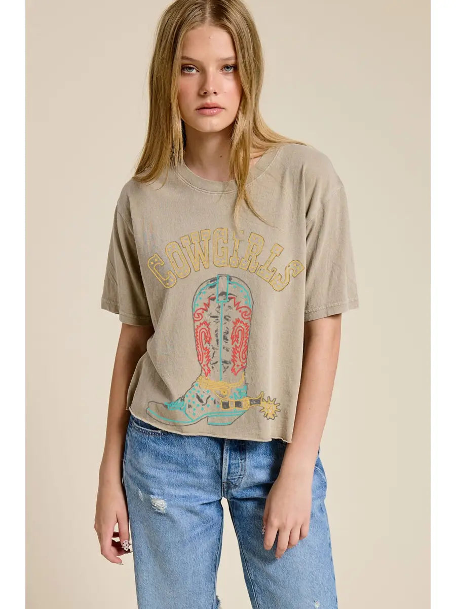 Puff Cowgirl Boots Tshirt