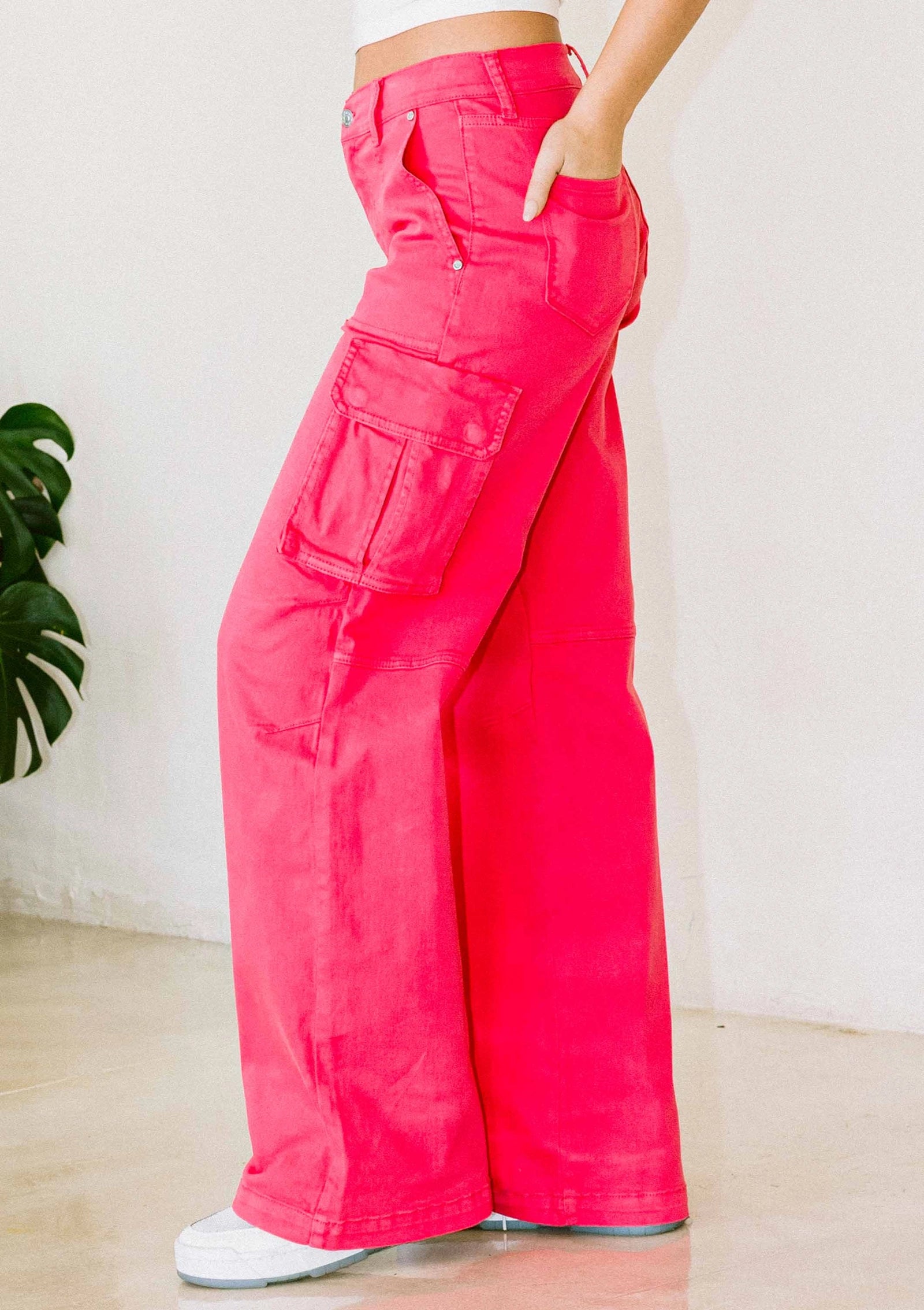 Vivi Pink Cargo Pants
