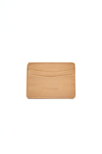Leather Card Holder-  Sand