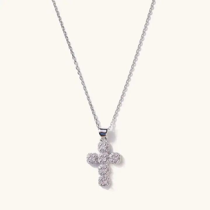 Nikki Smith necklace- Silver diamond cross