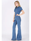 Laney Flare Denim Jumpsuit