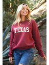 Texas Graphic Sweatshirt - Maroon