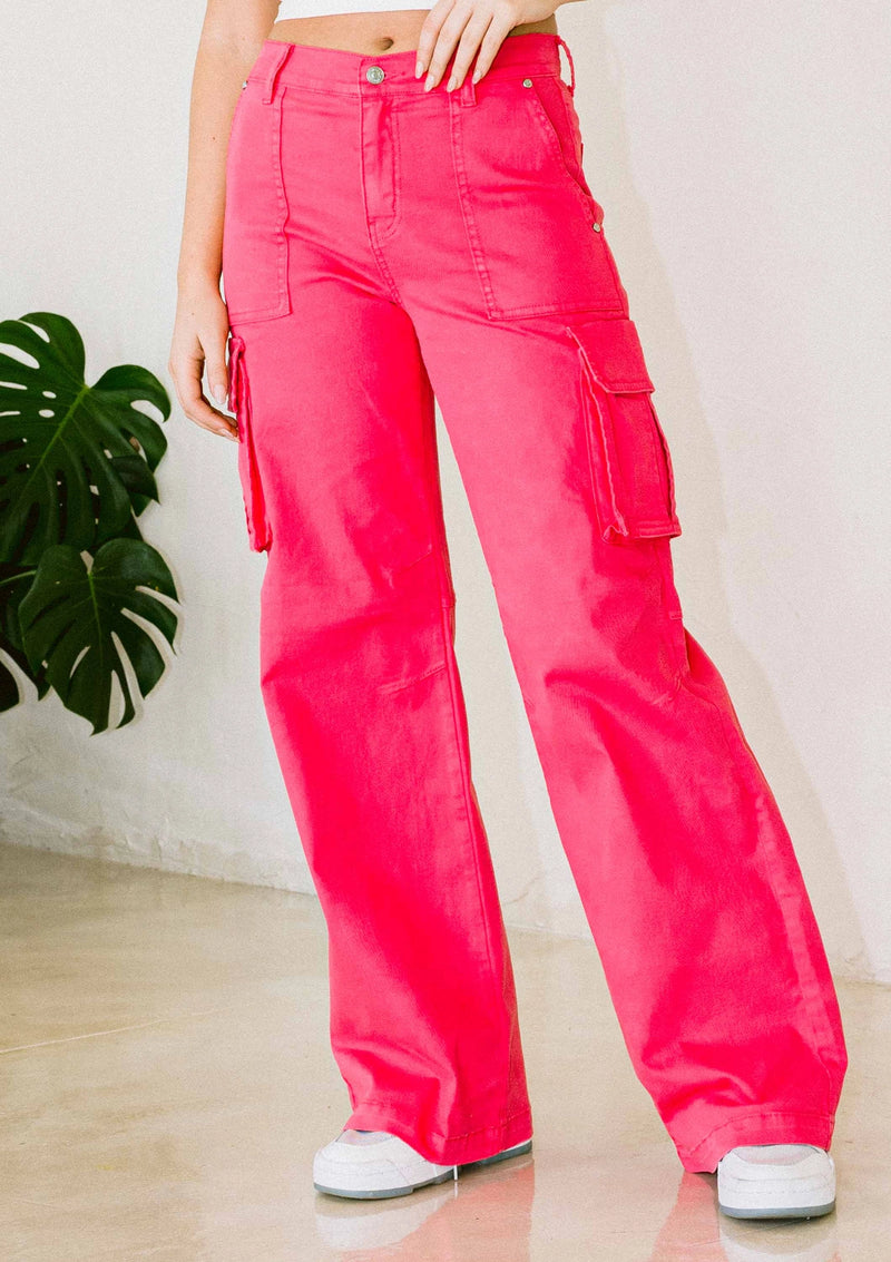 Vivi Pink Cargo Pants