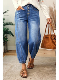 Tapered Denim with Cinched ankle