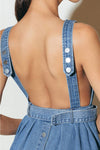 Washed Denim Midi Dress