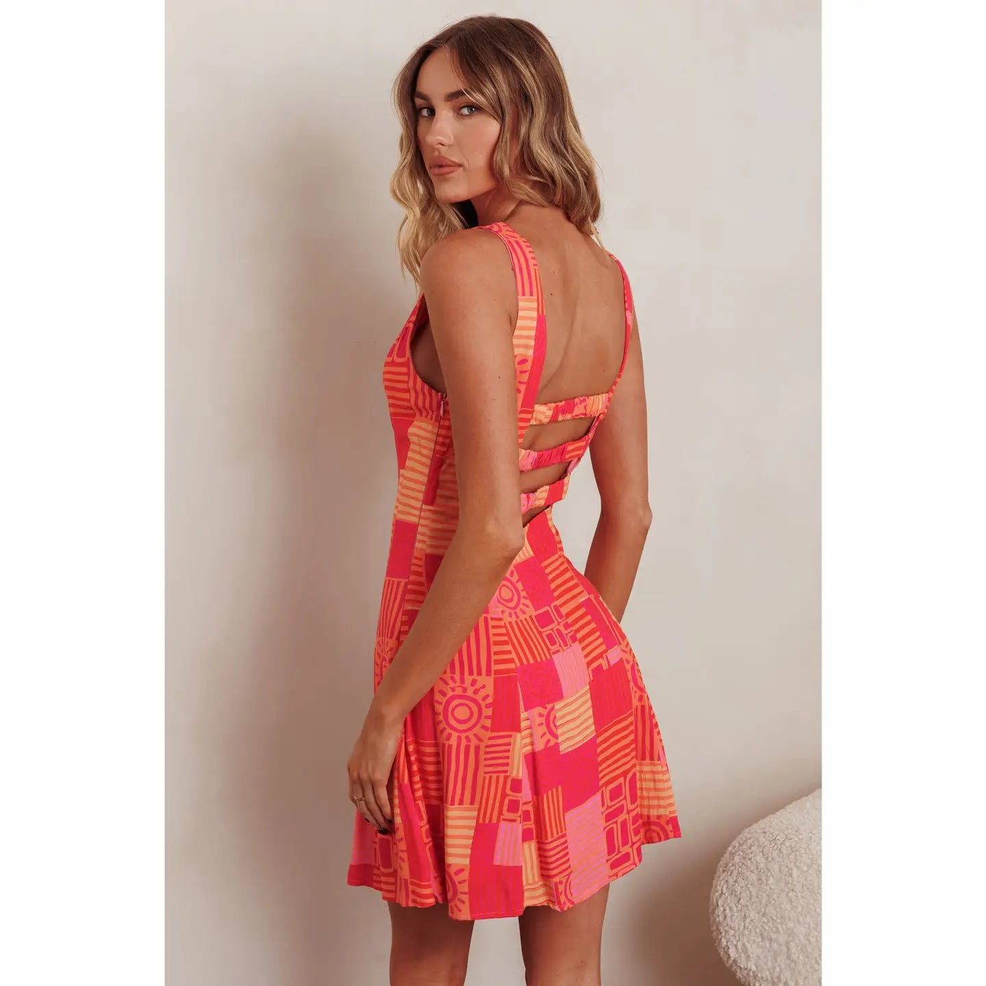 Mosiac Print Dress