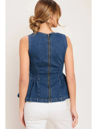 Mindy Denim Top