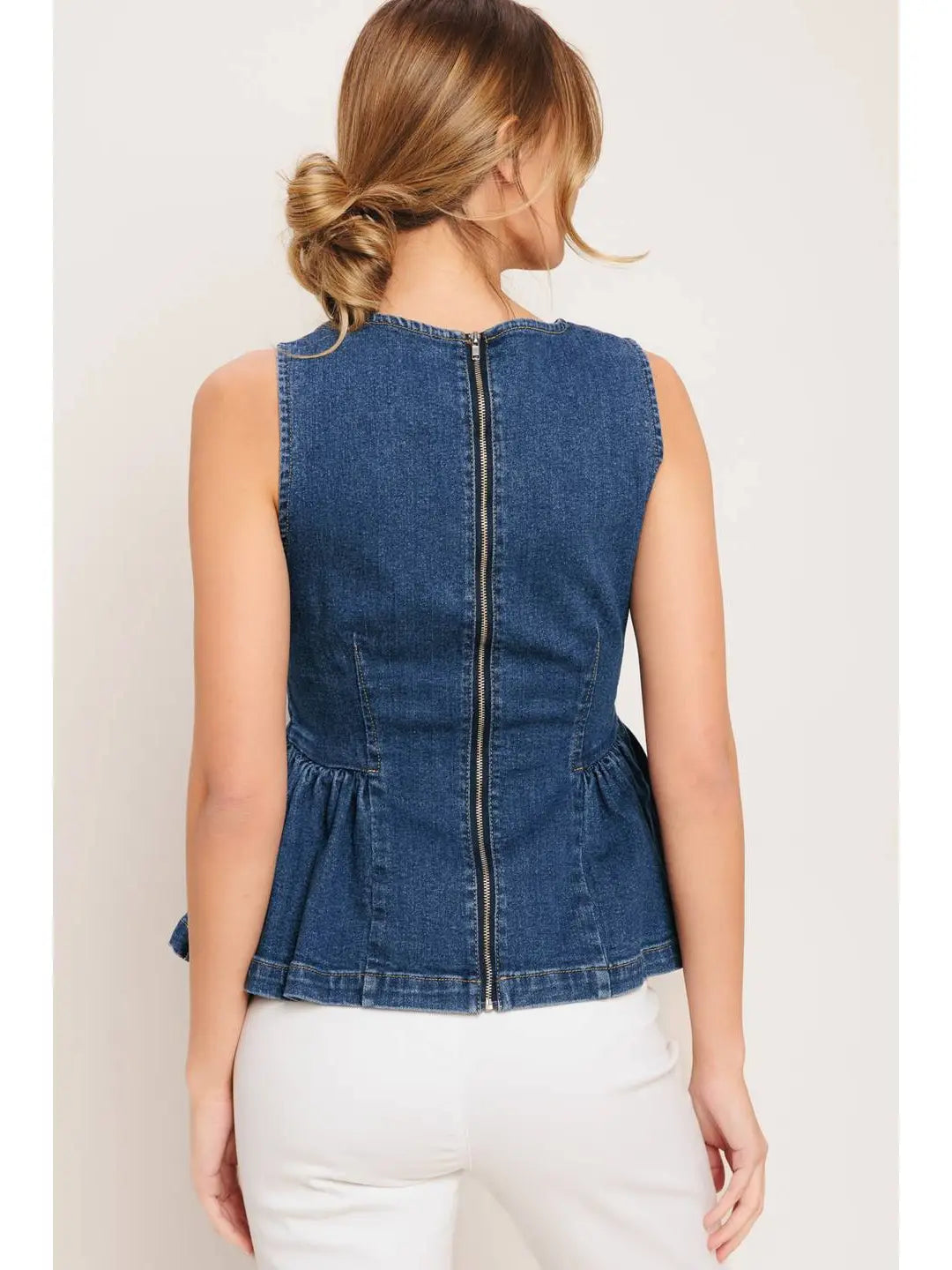 Mindy Denim Top