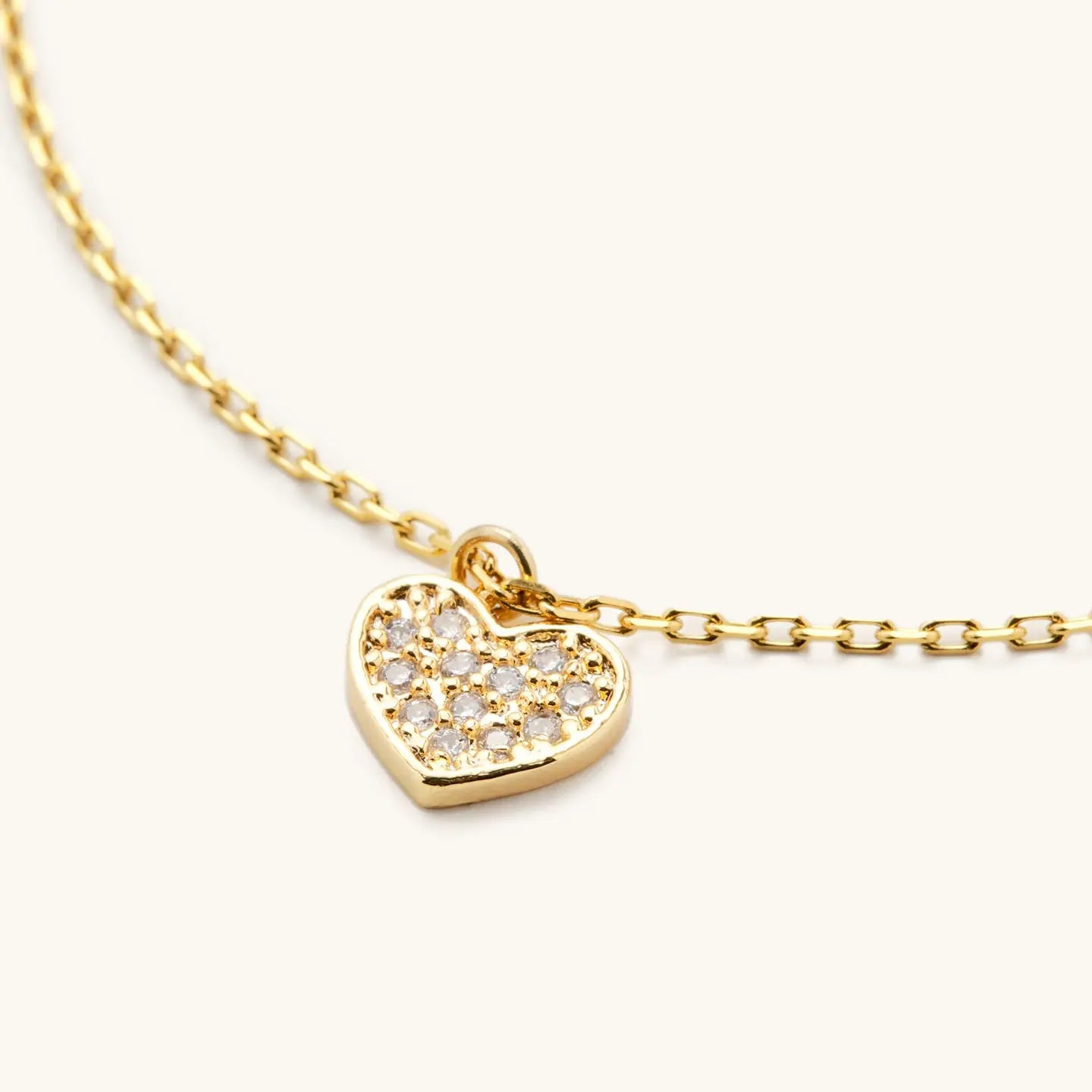 Nikki Smith - Gold Crystal Heart Necklace