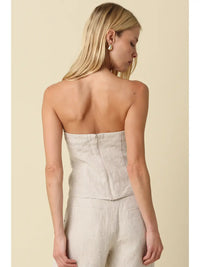 Reba Linen Strapless Top