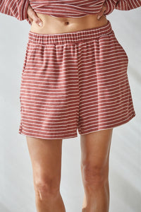 Sarah Knit Striped Straight Leg Shorts