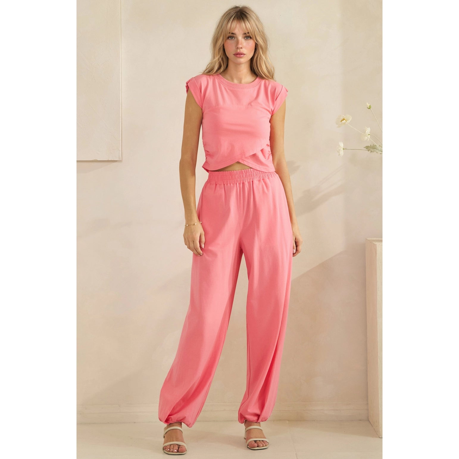 Mandy Pink Top and Pant Set