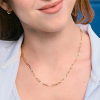 Nikki Smith - Paige Paperclip Necklace, gold