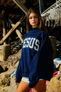Jesus Mock Neck Sweatshirt