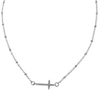 Nikki Smith- Silver Heavenly Cross Choker