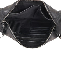 Avery Diamond Leather Crossbody - BLK