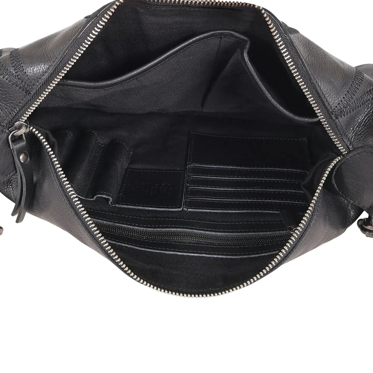 Avery Diamond Leather Crossbody - BLK