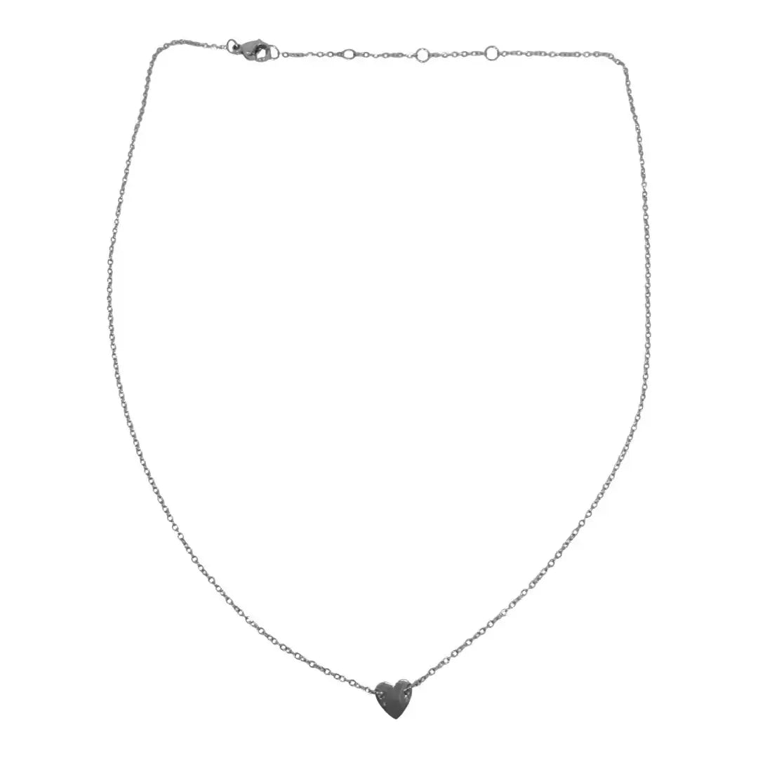 Lucy Silver Heart Necklace